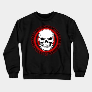 Beer Drinking Tattooed White Trash Biker Skull Crewneck Sweatshirt